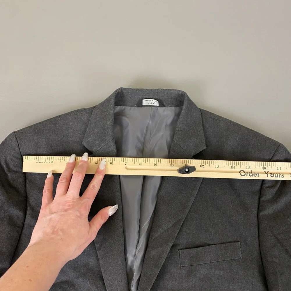 Haggar Suit Two Piece Mens 40x36W‎ Classic Fit Gray Jacket Pants Set Business
